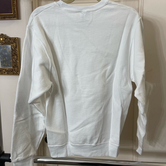 Sigma Kappa (SK) custom embroidered sweatshirt (white with blue & gold pattern) - Picture 3 of 3